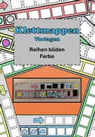 Vorschau - Mal- und Bastelvorlagen - Reihen bilden anhand der Farbe - Vorlagen zum Kletten - Deckblatt