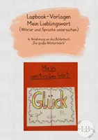Vorschau - Mal- und Bastelvorlagen - Lapbook: Wortschatzarbeit (Wörter untersuchen) - Deckblatt