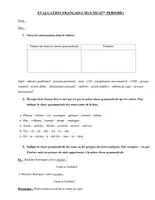 Aperçu - Feuilles d'exercices - EVALUATION EN FRANCAIS CM (4ème PERIODE) - Page de couverture