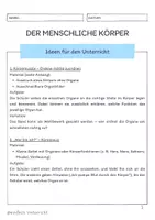 Vorschau - Arbeitsblätter - Der menschliche Körper - Ideen für den Unterricht - Seite 1