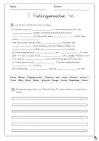Vorschau - Arbeitsblätter - Frühling: Lückentext + Schreibaufgabe - Seite 2