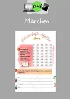 Vorschau - Arbeitsblätter - Märchen (-merkmale) + Aufgaben zu Adjektiven und Verben - Deckblatt