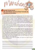Vorschau - Arbeitsblätter - Märchen (-merkmale) + Aufgaben zu Adjektiven und Verben - Seite 2
