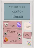 Vorschau - Bildkarten - Kalender-Karten für deine Koala-Klasse - Deckblatt