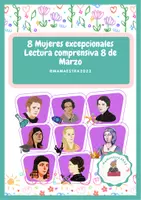 Vista previa - Hojas de trabajo - 8 mujeres excepcionales. Lectura comprensiva 8 de marzo - Portada