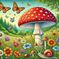 Aperçu - Matériel pour travaux manuels / dessin - Champignons - Coloriages (50 modèles à colorier) - Page de couverture