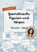 Vorschau - Präsentationen/Tafelbilder - Interaktive PDF I Geometrische Figuren und Körper - Deckblatt