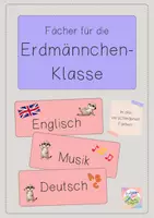Vorschau - Bildkarten - Fächer-Karten für deine Erdmännchen-Klasse - Deckblatt