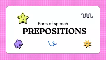 Aperçu - Présentation / Support pour le tableau - Time, Direction and Place Prepositions - Lesson - Page de couverture