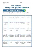 Vorschau - Arbeitsblätter - Find someone who... Living in a globalised world - Seite 1