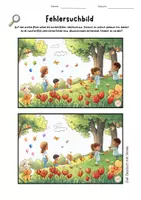 Vorschau - Spiele - Fehlersuche im Frühling - Finde die Unterschiede - Seite 1