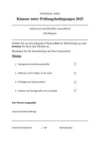 Vorschau - Arbeitsblätter - vollständiges Vorabitur für Chemie Grundkurs (240min) - Deckblatt