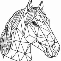 Aperçu - Matériel pour travaux manuels / dessin - Animaux en Polygones - Coloriages (50 modèles à colorier) - Page 2