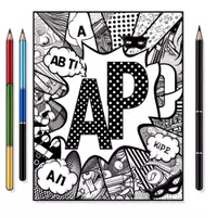 Aperçu - Matériel pour travaux manuels / dessin - ABC Pop Art - Coloriages (26 modèles à colorier) - Page de couverture
