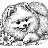 Aperçu - Matériel pour travaux manuels / dessin - Spitz Nain - Coloriages (50 modèles à colorier) - Page 3
