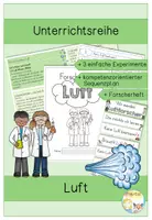 Vorschau - Unterrichtsreihen - Luft - Unterrichtsreihe mit Sequenzplan und Forscherheft - Deckblatt