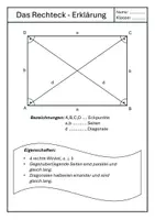 Vorschau - Arbeitsblätter - Rechteck und Quadrat - Konstruktion, Fläche, Umfang - Seite 2