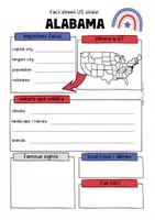 Vorschau - Arbeitsblätter - US States | USA | Steckbriefe | fact sheets - Seite 1