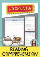 Vista previa - Hojas de trabajo - 5 o’clock tea – Comprensión lectora + gramática (inglés) - Portada