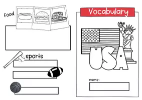 Vorschau - Arbeitsblätter - USA | Mini Vokabelheft | Wortschatz - Seite 1