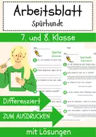 Vorschau - Arbeitsblätter - Spürhunde Arbeitsblatt 7. & 8. Klasse Arbeitshunde AB mit Lösungen - Deckblatt