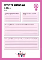 Vorschau - Arbeitsblätter - Weltfrauentag - Diskussion Steckbrief Wissenschaftlerinnen - Deckblatt