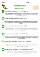 Vorschau - Arbeitsblätter - Insektenarten Arbeitsblatt 7. & 8. Klasse Schmetterlinge AB mit Lösungen - Seite 2