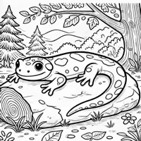 Aperçu - Matériel pour travaux manuels / dessin - Salamandre - Coloriages (50 modèles à colorier) - Page 3