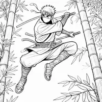 Aperçu - Matériel pour travaux manuels / dessin - Samouraïs & Ninjas - Coloriages (50 modèles à colorier) - Page 3