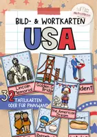 Vorschau - Präsentationen/Tafelbilder - USA: Bild- und Wortkarten (flashcards, Landeskunde) - Deckblatt