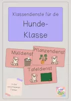 Vorschau - Bildkarten - Klassendienste für deine Hunde-Klasse - Deckblatt