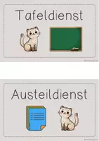 Vorschau - Bildkarten - Klassendienste für deine Katzen-Klasse - Seite 2