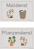 Vorschau - Bildkarten - Klassendienste für deine Katzen-Klasse - Seite 3