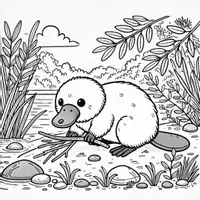 Aperçu - Matériel pour travaux manuels / dessin - Ornithorynques - Coloriages (50 modèles à colorier) - Page 3