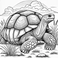Aperçu - Matériel pour travaux manuels / dessin - Tortues géantes - Coloriages (50 modèles à colorier) - Page 3