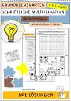 Vorschau - Stationenlernen - Materialpaket: Schriftlich Rechnen (Addition, Subtraktion, Division, Multiplikation) - Seite 1