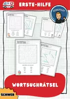 Vorschau - Spiele - Erste-Hilfe: schwere Wortsuchrätsel für Grundschüler - Deckblatt