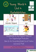 Vorschau - Spiele - Bildkarten Vocabulary passend zu Young World 4 Unit 4 - Deckblatt