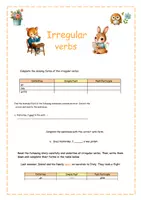 Vorschau - Arbeitsblätter - Arbeitsblatt Englisch - 7/8/9 - Irregular Verbs & Reading - Deckblatt