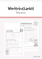 Vorschau - Arbeitsblätter - Wörterbucharbeit Osterversion - Deckblatt