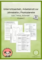 Vorschau - Unterrichtsreihen - Unterrichtseinheit & Arbeitsblatt zur Jahreskette zum Thema "Kalender" Klasse 2 - Deckblatt