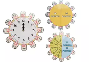 Vista previa - Manualidades / Dibujos para colorear - Reloj manipulativo con equivalencias - Portada