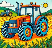 Aperçu - Matériel pour travaux manuels / dessin - Tracteurs - Coloriages (50 modèles à colorier) - Page de couverture