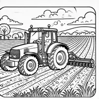 Aperçu - Matériel pour travaux manuels / dessin - Tracteurs - Coloriages (50 modèles à colorier) - Page 1
