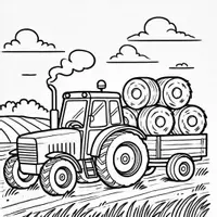 Aperçu - Matériel pour travaux manuels / dessin - Tracteurs - Coloriages (50 modèles à colorier) - Page 3