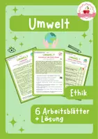 Vorschau - Arbeitsblätter - Umwelt Arbeitsblätter Ethik - Sachkunde - Deckblatt