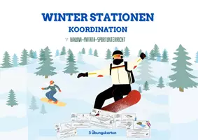 Vorschau - Stationenlernen - Wintersport in der Turnhalle - Koordination - Deckblatt