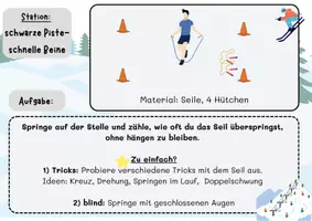 Vorschau - Stationenlernen - Wintersport in der Turnhalle - Koordination - Seite 2
