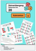 Vorschau - Arbeitsblätter - Zehnerübergang Zahlenraum 20 - Subtraktion - Deckblatt