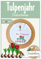 Vorschau - Mal- und Bastelvorlagen - Drehscheibe Tulpenjahr - Deckblatt